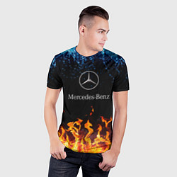 Футболка спортивная мужская Mercedes-Benz: Вода и Огонь, цвет: 3D-принт — фото 2