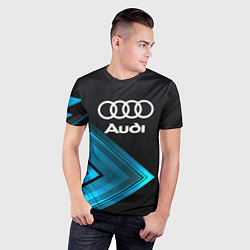 Футболка спортивная мужская Audi Sport, цвет: 3D-принт — фото 2