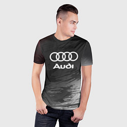 Футболка спортивная мужская Audi туман, цвет: 3D-принт — фото 2