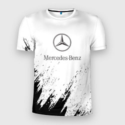 Мужская спорт-футболка Mercedes-Benz - White texture