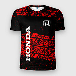 Мужская спорт-футболка Honda Следы от шин