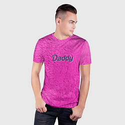 Футболка спортивная мужская Daddy pink, цвет: 3D-принт — фото 2