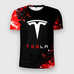 Футболка спортивная мужская Tesla sport auto, цвет: 3D-принт
