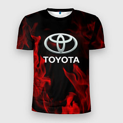 Футболка спортивная мужская Toyota Red Fire, цвет: 3D-принт