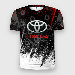 Футболка спортивная мужская Toyota следы от пуль, цвет: 3D-принт