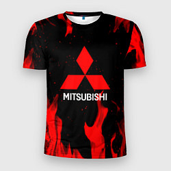 Футболка спортивная мужская Mitsubishi Red Fire, цвет: 3D-принт