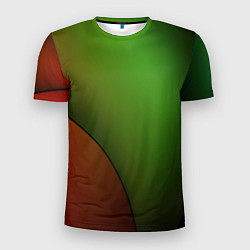 Мужская спорт-футболка 3х-цветная спираль