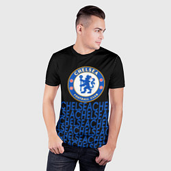 Футболка спортивная мужская Chelsea челси паттерн, цвет: 3D-принт — фото 2