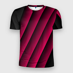 Мужская спорт-футболка Red Stripe 3D Красные полосы
