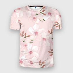 Мужская спорт-футболка Розовые цветы весны