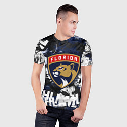Футболка спортивная мужская Florida Panthers, Флорида Пантерз, цвет: 3D-принт — фото 2