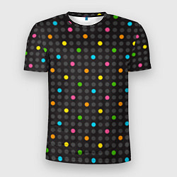 Мужская спорт-футболка Разноцветные точки