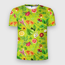Мужская спорт-футболка Летнее настроение - фрукты