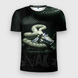 Мужская спорт-футболка Змея - пистолет