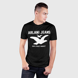 Футболка спортивная мужская Узор Black Orlani Jeans Dope Street Market, цвет: 3D-принт — фото 2