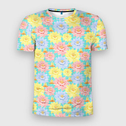 Мужская спорт-футболка Медитация цветки лотоса
