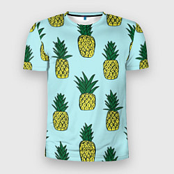 Мужская спорт-футболка Рисунок ананасов