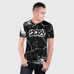 Футболка спортивная мужская 228 rap трещины, цвет: 3D-принт — фото 2