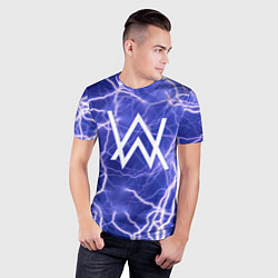 Футболка спортивная мужская Alan Walker молнии, цвет: 3D-принт — фото 2
