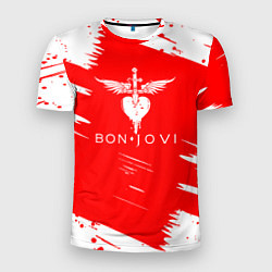 Футболка спортивная мужская Bon jovi, цвет: 3D-принт