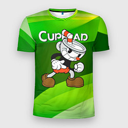 Футболка спортивная мужская Хитрая чашечка cuphead, цвет: 3D-принт