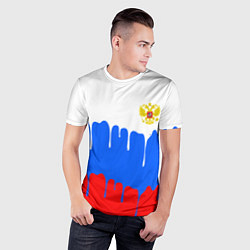 Футболка спортивная мужская Флаг герб russia, цвет: 3D-принт — фото 2