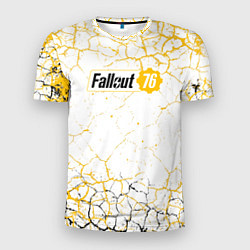 Футболка спортивная мужская Fallout 76 Жёлтая выжженная пустошь, цвет: 3D-принт