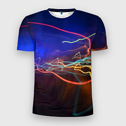 Мужская спорт-футболка Neon vanguard pattern Lightning Fashion 2023