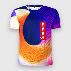 Футболка спортивная мужская Цветная волна Summer, цвет: 3D-принт