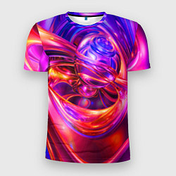 Мужская спорт-футболка Abstract color neon composition Абстрактная неонов
