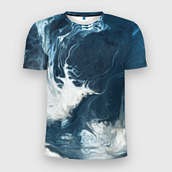 Мужская спорт-футболка Texture of dark waves