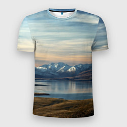 Мужская спорт-футболка Горы озеро природа