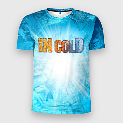 Футболка спортивная мужская IN COLD horizontal logo with blue ice, цвет: 3D-принт