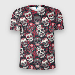 Мужская спорт-футболка День мертвых Черепа Мексика
