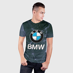 Футболка спортивная мужская БМВ - BMW Абстракция, цвет: 3D-принт — фото 2