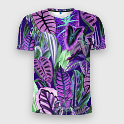 Мужская спорт-футболка Цветы Яркие Тропики