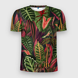 Футболка спортивная мужская Красные Тропики, цвет: 3D-принт