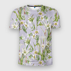 Мужская спорт-футболка Цветы Лилии и Морозники