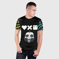 Футболка спортивная мужская Love, Death and Robots Pattern, цвет: 3D-принт — фото 2