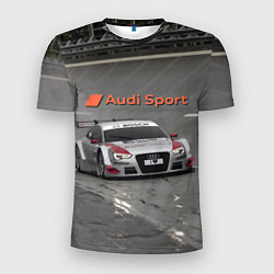 Футболка спортивная мужская Audi Sport Racing Team Short Track Car Racing Авто, цвет: 3D-принт