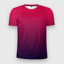 Мужская спорт-футболка RED to dark BLUE GRADIENT