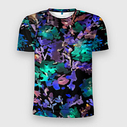 Мужская спорт-футболка Floral pattern Summer night Fashion trend 2025