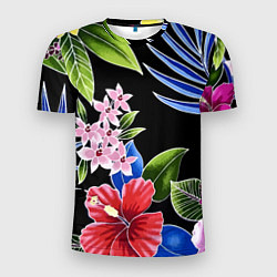 Мужская спорт-футболка Floral vanguard composition Летняя ночь Fashion tr