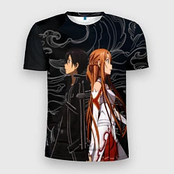 Мужская спорт-футболка Кирито и Асуна - Sword Art Online