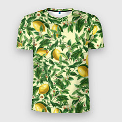 Мужская спорт-футболка Лимоны На Ветках