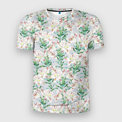 Мужская спорт-футболка Цветы Нежные Лилии