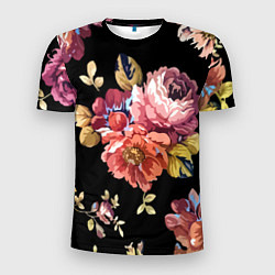 Мужская спорт-футболка Розы в летней ночи Fashion trend