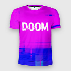 Мужская спорт-футболка Doom Glitch Text Effect