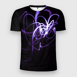 Мужская спорт-футболка Неоновый узор - Фиолетовый
