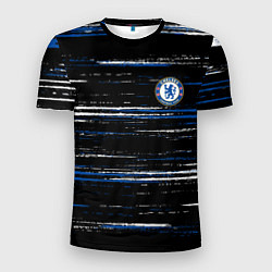 Футболка спортивная мужская Chelsea челси лого, цвет: 3D-принт